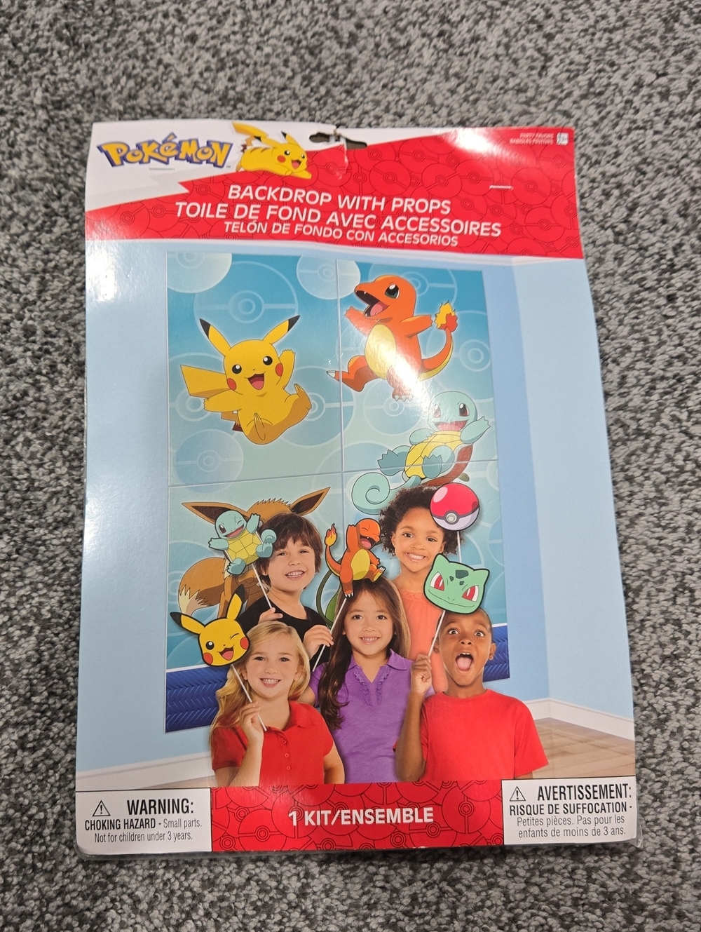 Pokémon Backdrop with Props + Balloons